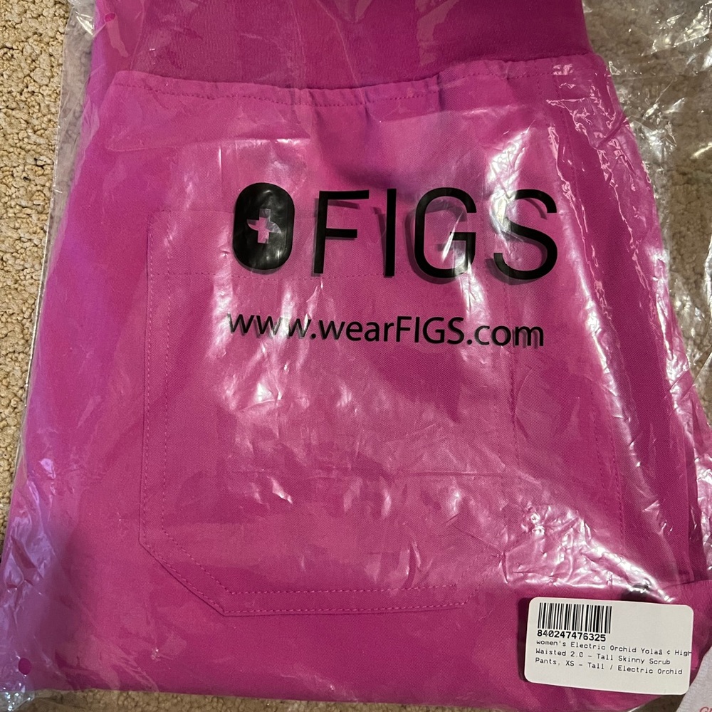 FIGS electric Orchid Yola High waisted pant